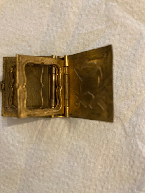 Antik viktoriansk bokmedaljong i guld – 1800-tal, flera fack, sällsynt samlarobjekt